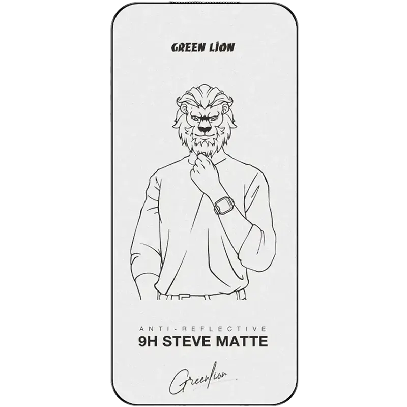 Green Lion 9H Steve Matte Screen Protector for iP 17 Pro, Pro Max - Clear 1 Mascom International.webp